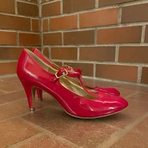 Red Strappy Heels